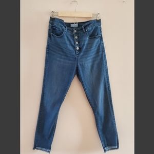 Loft high waist button fly denim